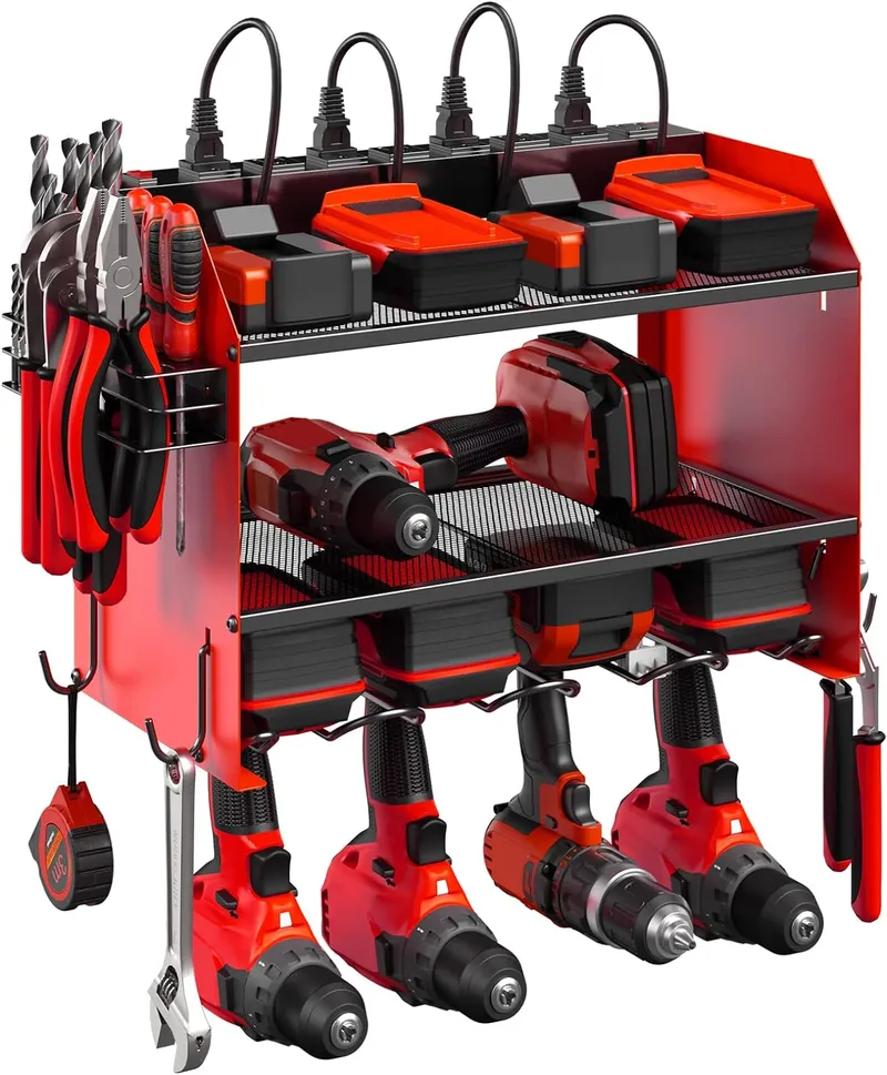 CCCEI Modular Power Tool Organizer Wall Mount with Charging Station